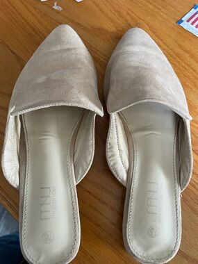 Miu Miu Musshoe pointed toe suede slip on mules size 7.5